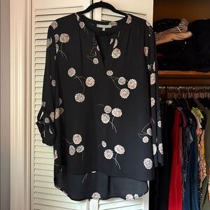 Floral Black Blouse